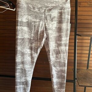 Glyder Womens Leggings Gray Camo Size Large Metallic Fleck High Rise